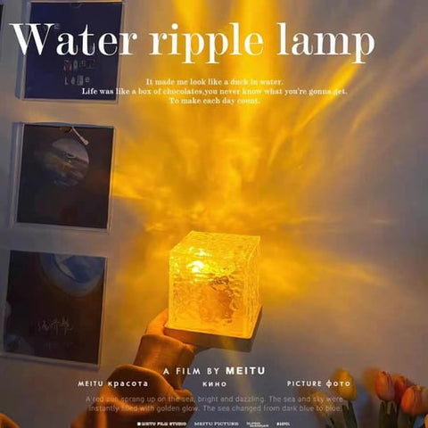 Rotating Water Ripple Night Light Aura Lamp