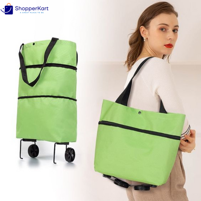 Foldable Shopping Trolley Bag with Wheels