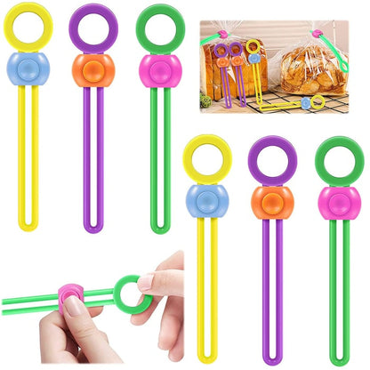 Multi-purpose Sealer Reusable Food Bag Clips - Pack Of 6