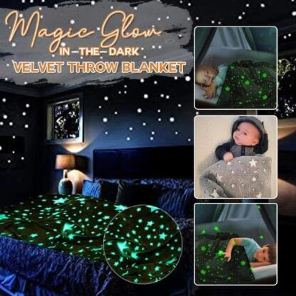 Double sided flannel luminous blanket