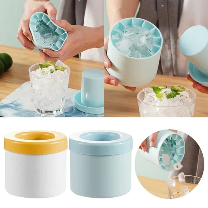 Cylindrical Silicone Ice Cube Tray