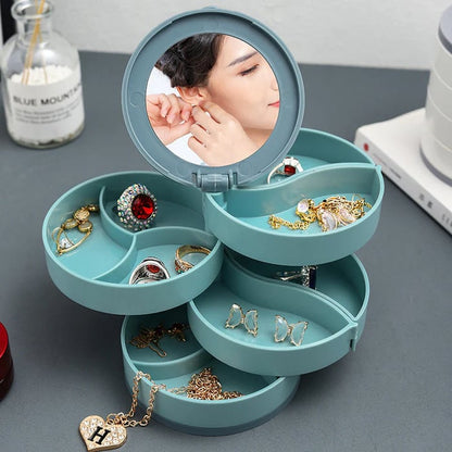 4 Layers Rotatable Jewelry Storage Box