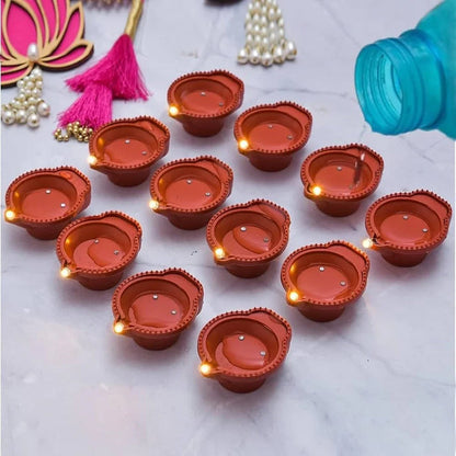 Reusable Diya Light with Water Sensor - Pack Of 6