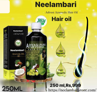 Adivasi Neelambari Herbal Hair Oil - Pack Of 2