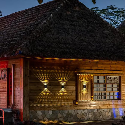 4 LED Solar Colorful Wall Lights Outdoor Light Waterproof