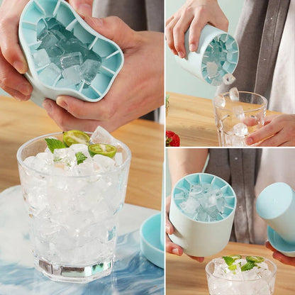 Cylindrical Silicone Ice Cube Tray