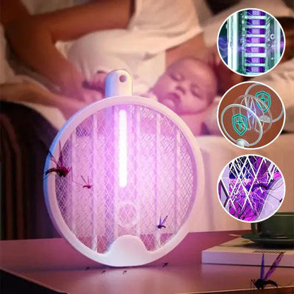 Green Zapinator - Eco-Friendly Electric UV Mosquito Swatter with Built-in Battery