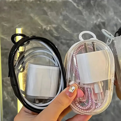 Portable Mini Clear Zipper Storage Bag - Pack Of 2