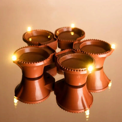 Reusable Diya Light with Water Sensor - Pack Of 6