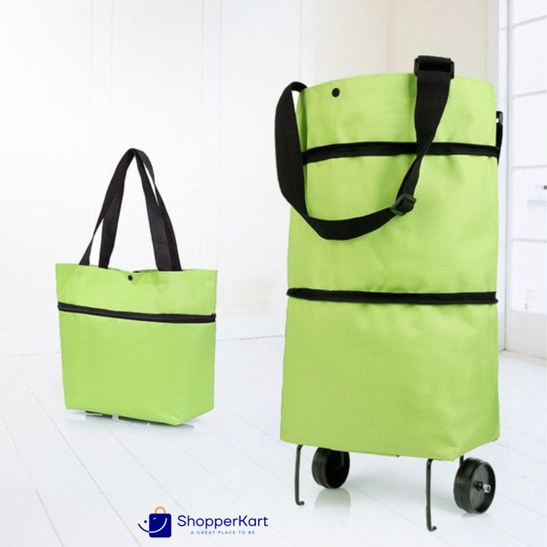 Foldable Shopping Trolley Bag with Wheels