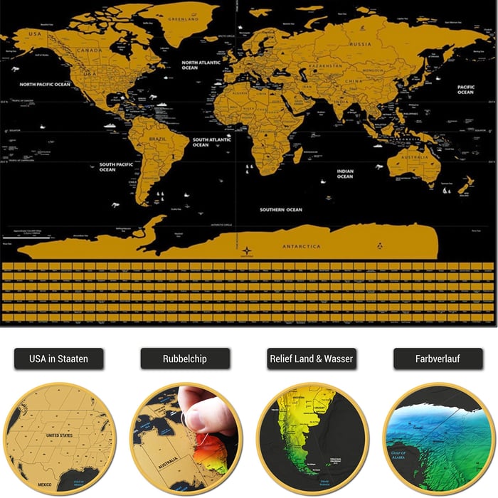 Scratch it World Map for Scratching