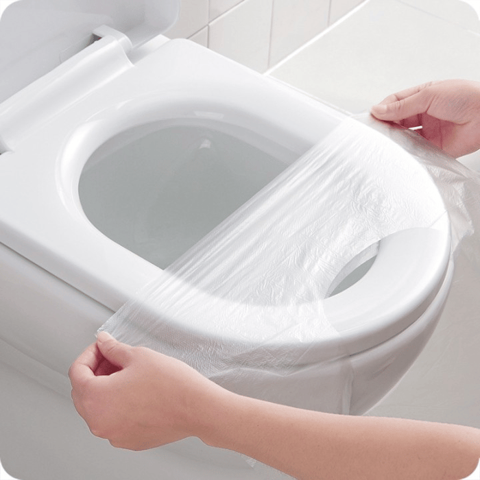 Disposable Plastic Toilet Seat Cover - Pack Of 10