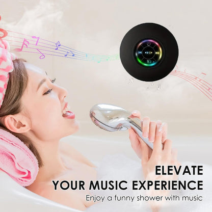 Bathroom Waterproof Wireless Bluetooth Speakers with LED Light