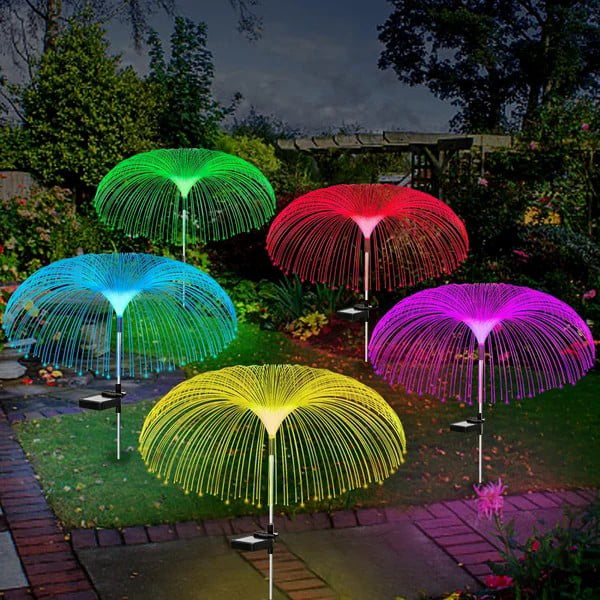 Solar Garden Changing Jellyfish Lights