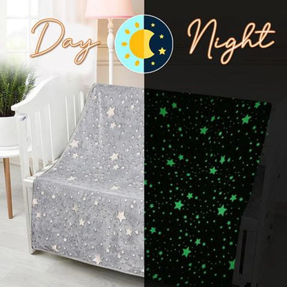 Double sided flannel luminous blanket