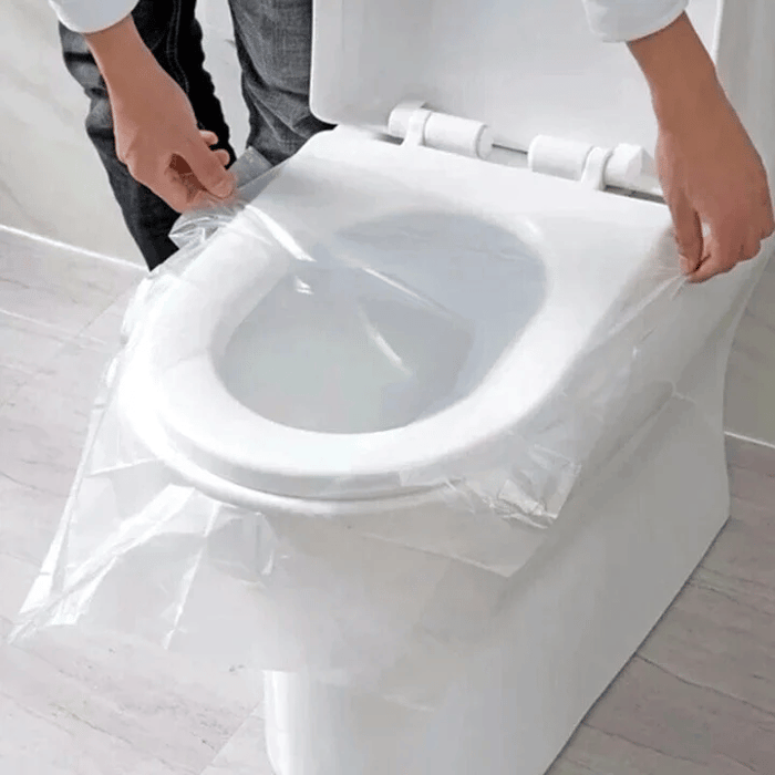 Disposable Plastic Toilet Seat Cover - Pack Of 10