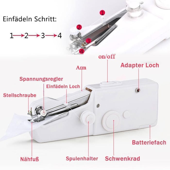 Portable mini hand sewing machine