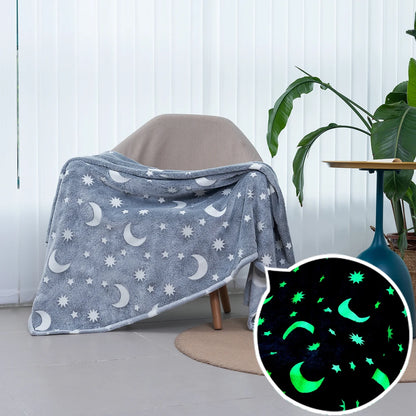 Double sided flannel luminous blanket