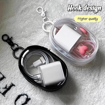 Portable Mini Clear Zipper Storage Bag - Pack Of 2