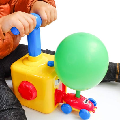 Balloon car toy pump set with lots of fun