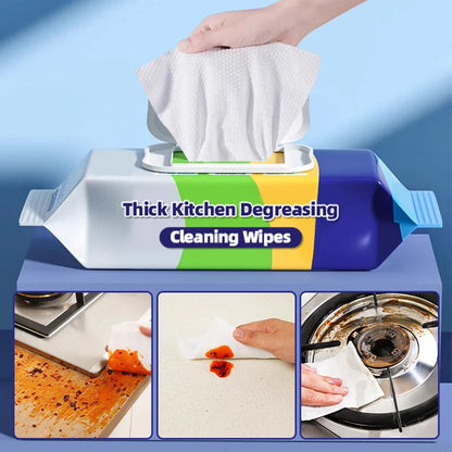 80 Count Thick Kitchen Degreasing Cleaning Wipes