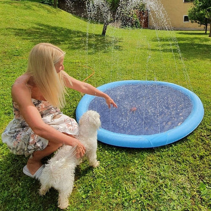 Foldable outdoor pool & water spray mat