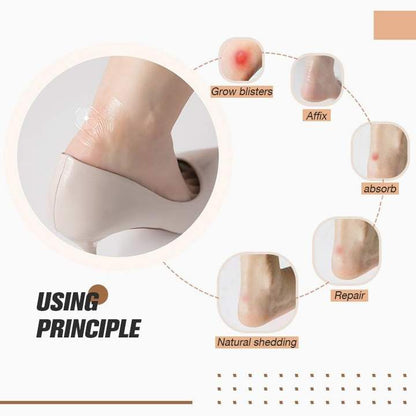 Self-adhesive Invisible Heel Anti-wear Sticker - Pack Of 50