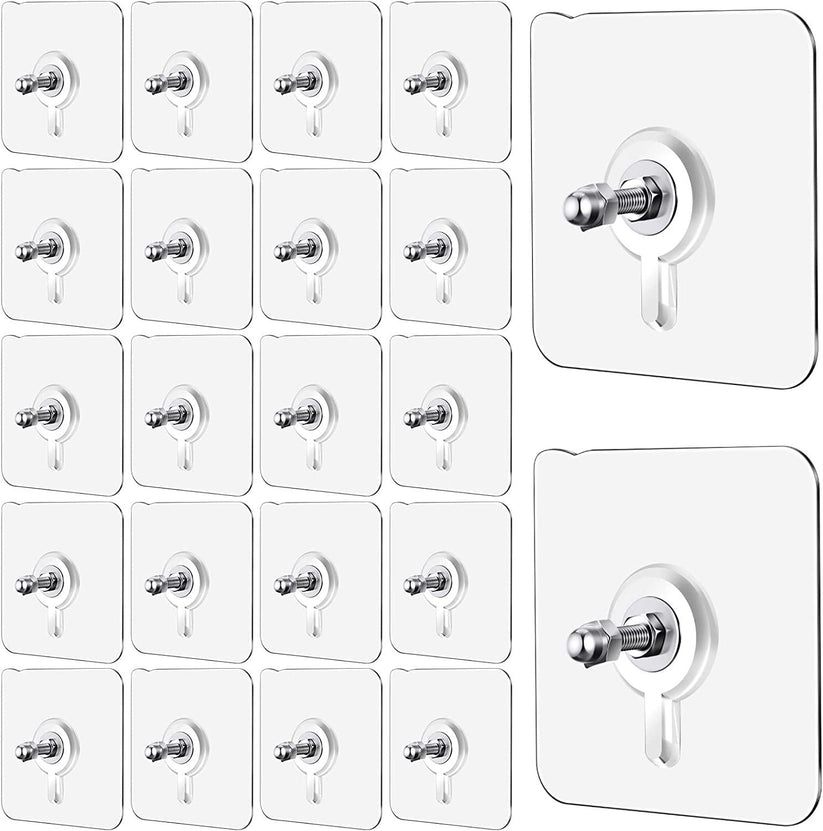 Reusable Adhesive Wall Hooks - Pack of 10