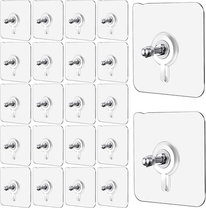 Reusable Adhesive Wall Hooks - Pack of 10