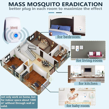 Ultrasonic Repeller Reject Mosquito Killer Light Trap Lamp Repellant Pest Control