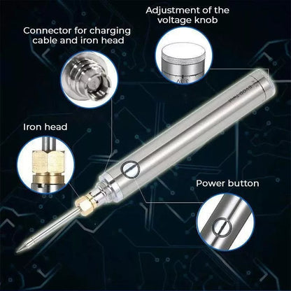 Mini wireless charging soldering tool