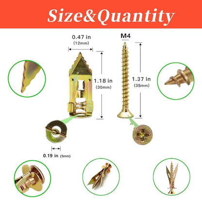 Self Drilling Drywall Anchors with Screws Kit (Pack Of 30)