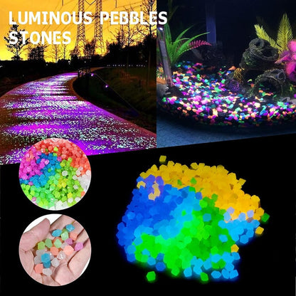 Glowing Garden Pebbles - Illuminate Your Outdoors with Enchanting Glow - Pack Of 100