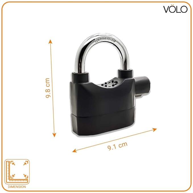 Alarm Lock - Anti-Theft Security Padlock with 110dB Siren for Home, Office, and Vehicles