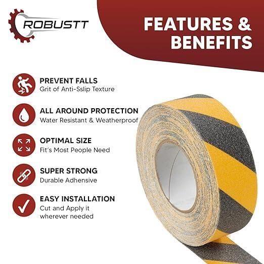 Anti-Slip Adhesive Tape for Slippery Floors & Stairs