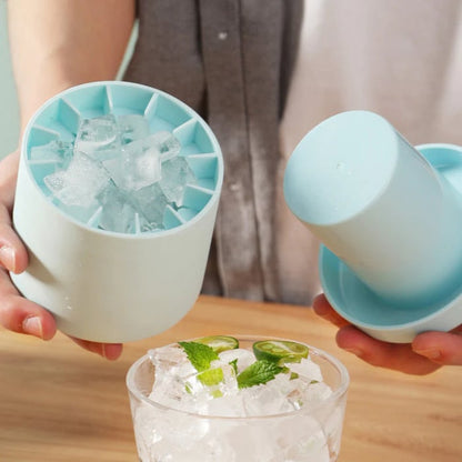 Cylindrical Silicone Ice Cube Tray