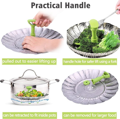 Stainless steel vegetable steamer