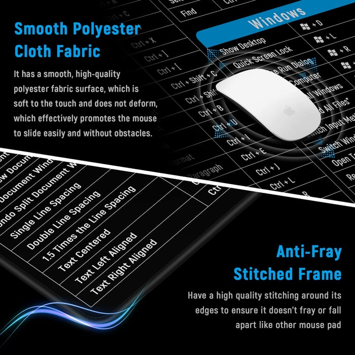 Quick Key Keyboard Mouse Pad