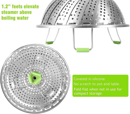 Stainless steel vegetable steamer