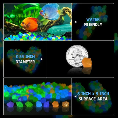 Glowing Garden Pebbles - Illuminate Your Outdoors with Enchanting Glow - Pack Of 100