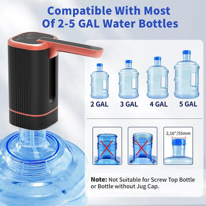 Foldable Electric Water Dispenser Bottle Pump