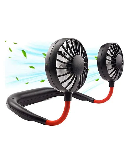 Blessbe Hand Free Portable Neckband Fan Hanging Neck Sports Fan USB Rechargeable