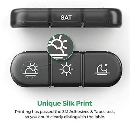 21 Grid Black Pill Box Sorting Box