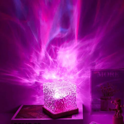 Rotating Water Ripple Night Light Aura Lamp