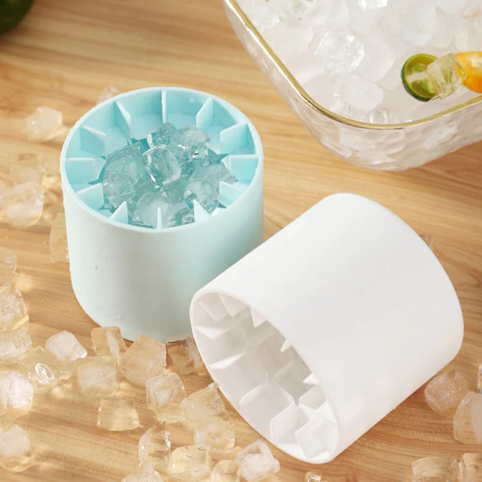 Cylindrical Silicone Ice Cube Tray