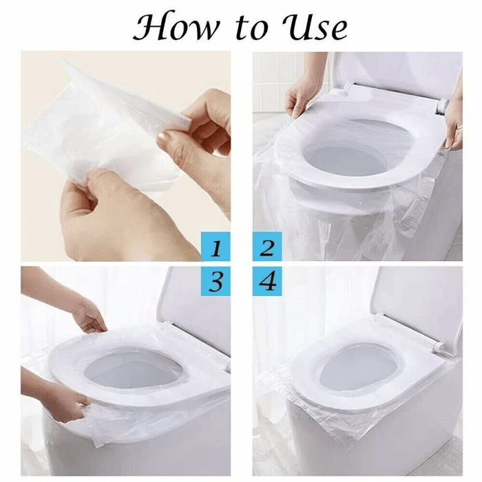 Disposable Plastic Toilet Seat Cover - Pack Of 10