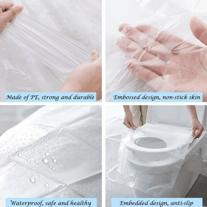 Disposable Plastic Toilet Seat Cover - Pack Of 10