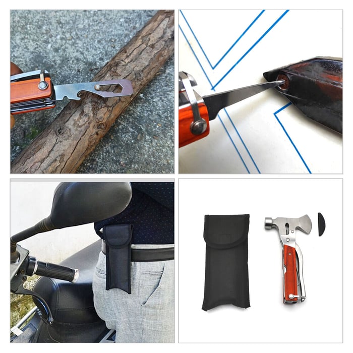 16 in-1 Portable Multi-Functional Claw Hammer Tool For Vehicle Household Hiking