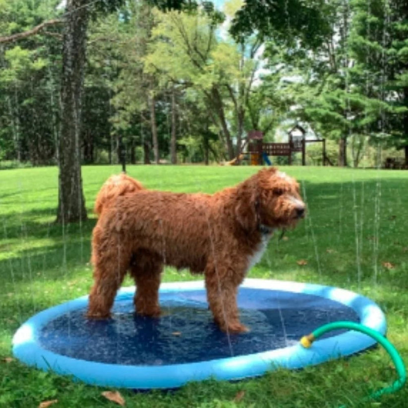 Foldable outdoor pool & water spray mat