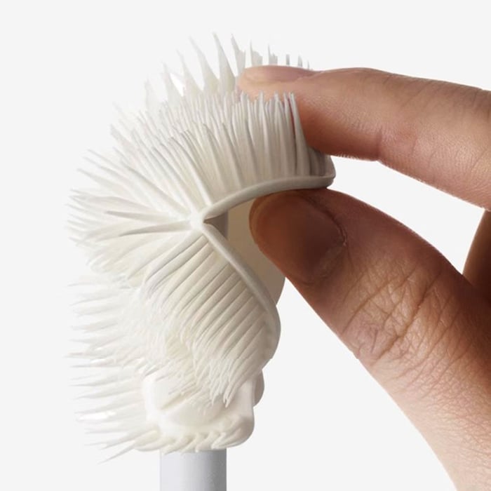 Soft bristle silicone cup brush